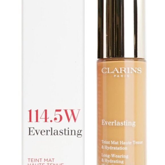 Clarins Everlasting Long Wearing Hydrating Matte*Foundation~114.5W Sepia 1oz NIB - Picture 3 of 9